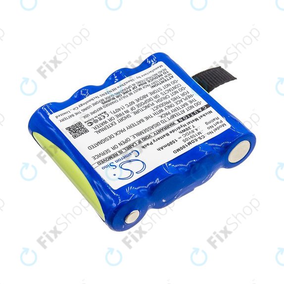 Batteria per Edan Cs-01, Edan H100, Edan H100b, Edan H100n, 4XNR49AA1500P, Ni-MH, 1500mAh, 4.8V, HQ