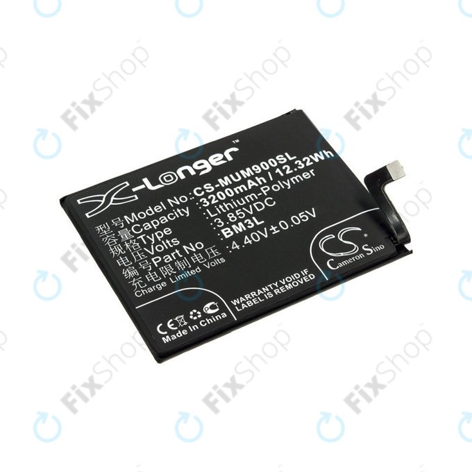 Batteria per Xiaomi Mi 9, 3200mAh, Li-Pol, 3.85 V, BM3L, HQ