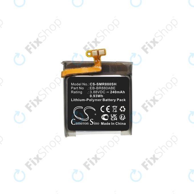 Batteria per Samsung Galaxy Watch 4 40mm, Watch4 Classic 42mm, 240mAh, Li-Pol, 3.88V, EB-BR880ABE, HQ, 240mAh, EB-BR880ABE