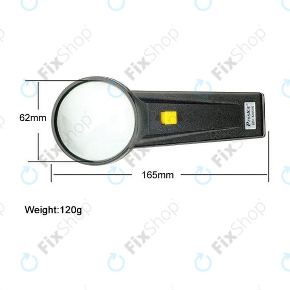 Lente d'ingrandimento professionale con luce 4x, Pro'sKit 8PK-MA006