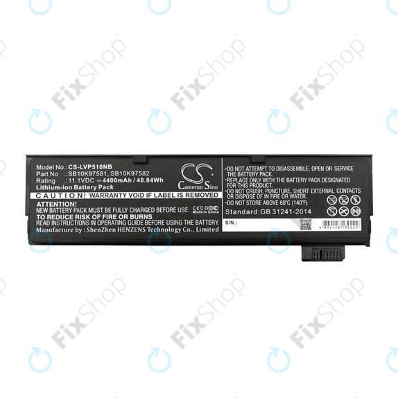 Batteria per Lenovo ThinkPad P51, T470, T570, SB10K97581, Li-Ion, 4400mAh, 11.1V, HQ