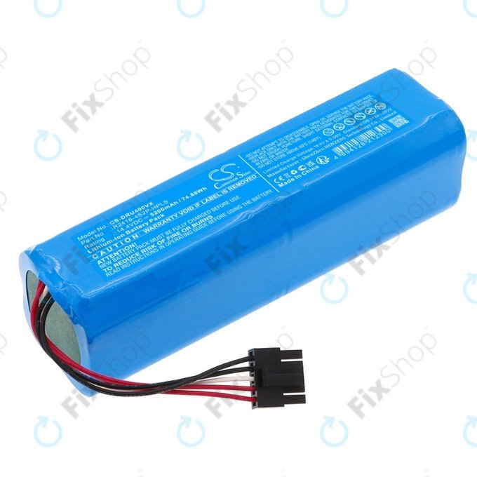 Batteria per Xiaomi Dreame Bot X30 Ultra, X40 Ultra, X40 Pro Ultra, L30 Ultra, D10s Plus, R2416-4S2P-HPLS, Li-Ion, 5200mAh, 14.4V, HQ