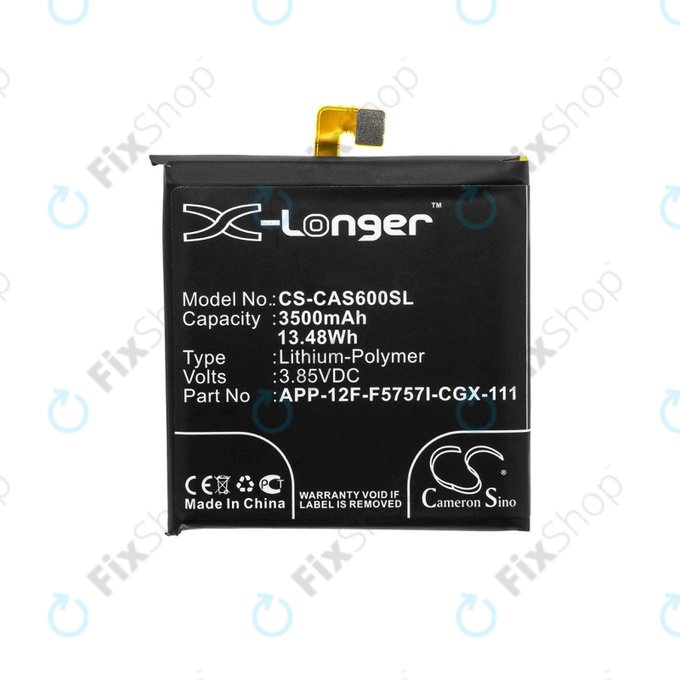 Batteria per Caterpillar CAT S60, 3500mAh, Li-Pol, 3.85 V, APP-12F-F5757I-CGX-111, HQ