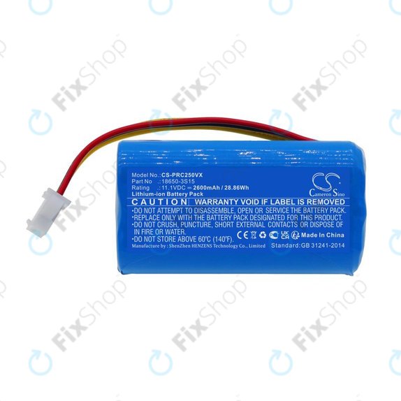 Batteria per CleanMate S460, Pure Clean PUCRC25 18650-3S15, Li-Ion, 2600mAh, 11.1V, HQ