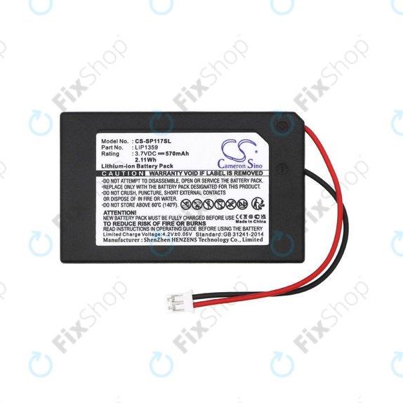Batteria per Sony Dualshock 3, LIP1359, Li-Ion, 570mAh, 3.7V, HQ