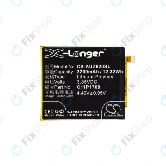 Batteria per Asus Zenfone 5 ZE620KL, 3200mAh, Li-Pol, 3.85 V, C11P1708, HQ