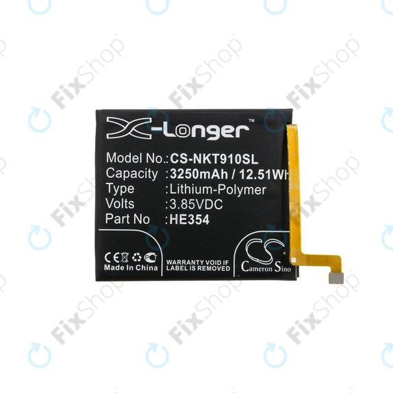 Batteria per Nokia 9 PureView, 3250mAh, Li-Pol, 3.85 V, HE354, HQ
