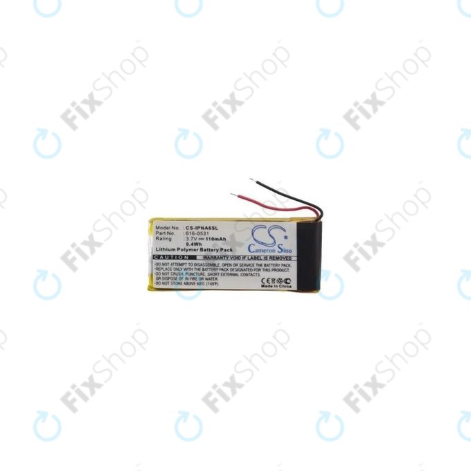 Batteria per iPod Nano (6th Gen), 110mAh, 616-0531, HQ