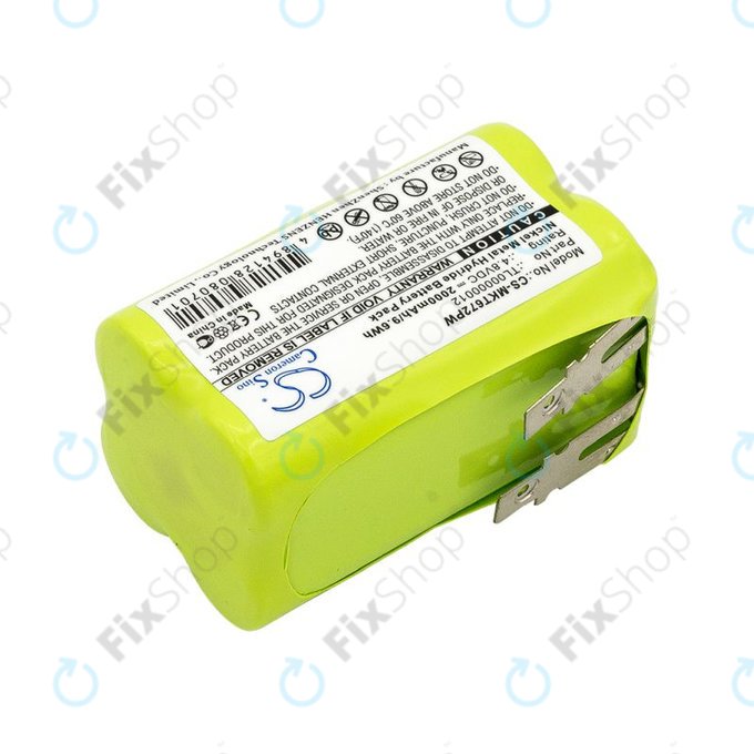 Batteria per Makita 6722D, 6723DW, TL00000012, Ni-MH, 2000mAh, 4.8V, HQ