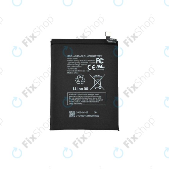 Batteria per T-Mobile T-Phone 5G REVVL 6, RE001, 4380mAh