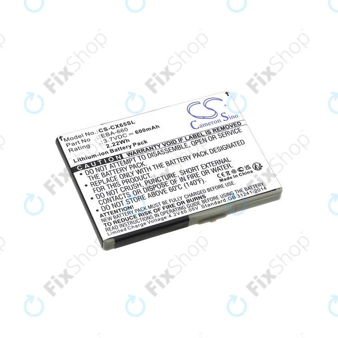 Batteria per Siemens M8, A31, CS66, SS66, EBA-660, Li-Ion, 3.7V, 600mAh, HQ