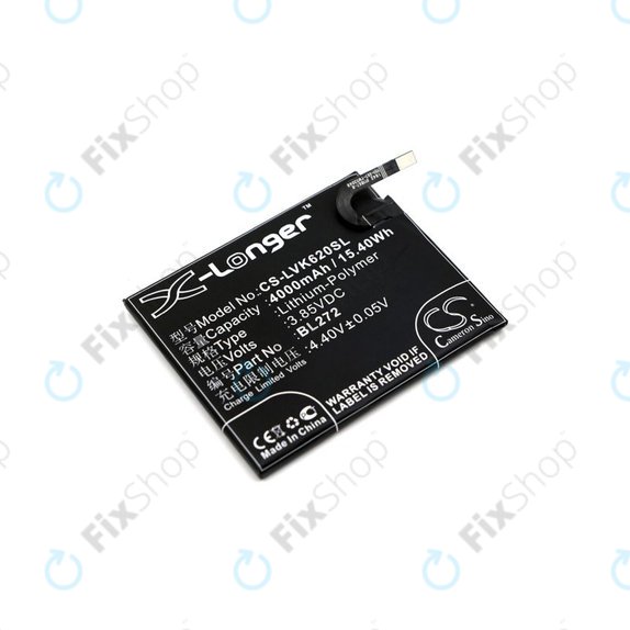 Batteria per Lenovo K6 Power, BL272, Li-Pol, 3.85V, 4000mAh, HQ