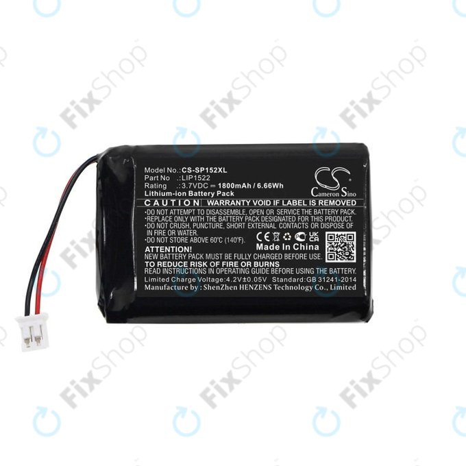 Batteria per Sony Dualshock 4 Wireless Controller, LIP1522, Li-Ion, 1800mAh, 3.7V, HQ