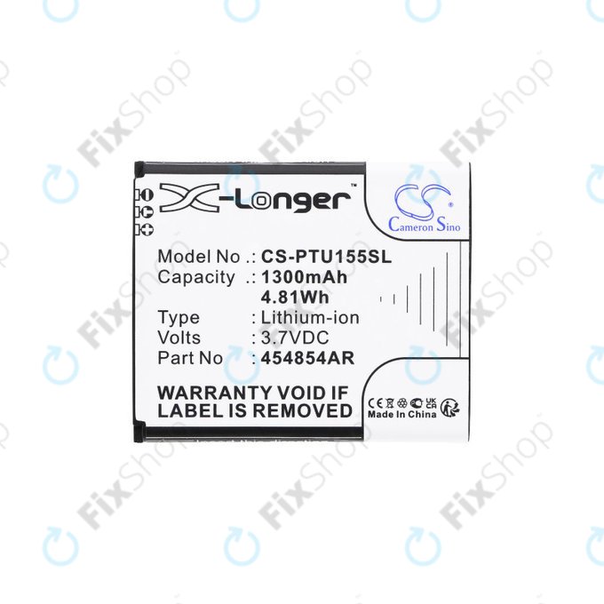 Batteria per Panasonic Kx-Tu150, Kx-Tu150exr, 454854AR, Li-Ion, 3.7V, 1300mAh, HQ