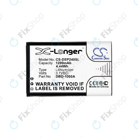 Batteria per Doro 1370, 1372, 2404, 6040, DBO-1000A, Li-Ion, 3.7V, 1200mAh, HQ