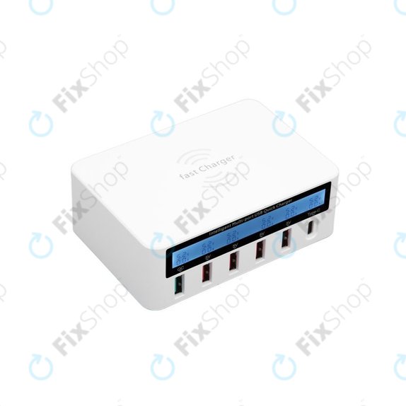 Stazione di ricarica di servizio USB con USB 3.0 e USB-C, WLX-818F