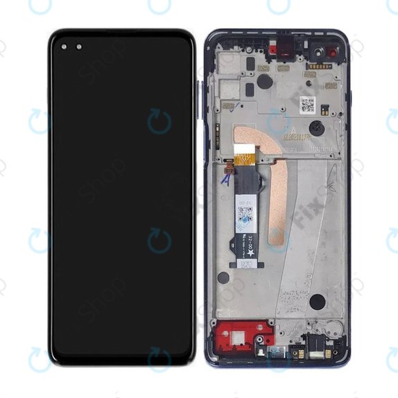 Schermo per Motorola Moto G100 XT2125, Iridescent Ocean, Vetro touch con cornice