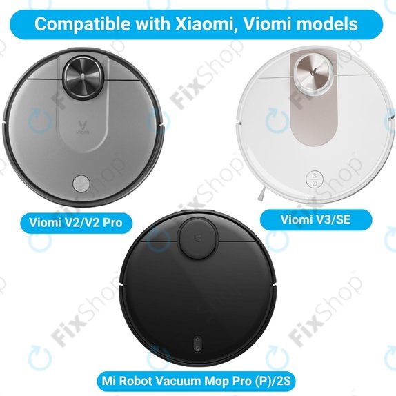 Set di ricambi per Xiaomi Viomi V2, V2 Pro, V3, SE, Mi Robot Vacuum Mop Pro (P), 2S (1x spazzola principale, 2x filtro, 2x spazzola laterale)