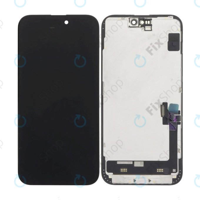 Schermo Soft OLED per iPhone 15 Plus, Vetro touch con cornice, FixPremium