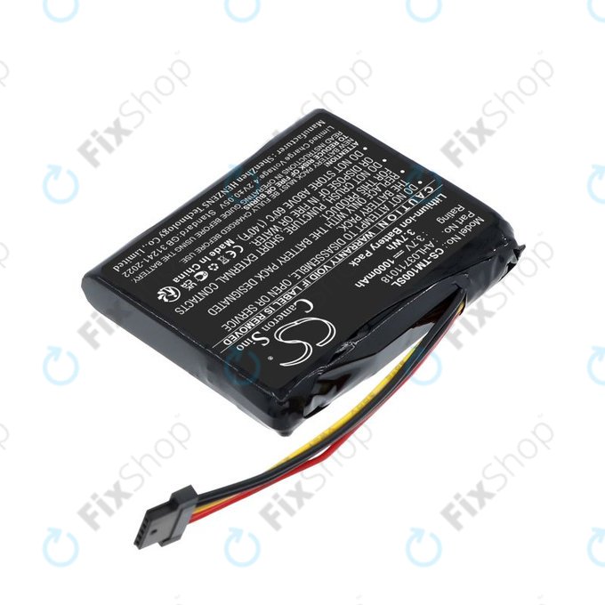 Batteria per TomTom GO 1000 Live, 1005, 2050, AHL03711018, Li-Ion, 1000mAh, 3.7V, HQ