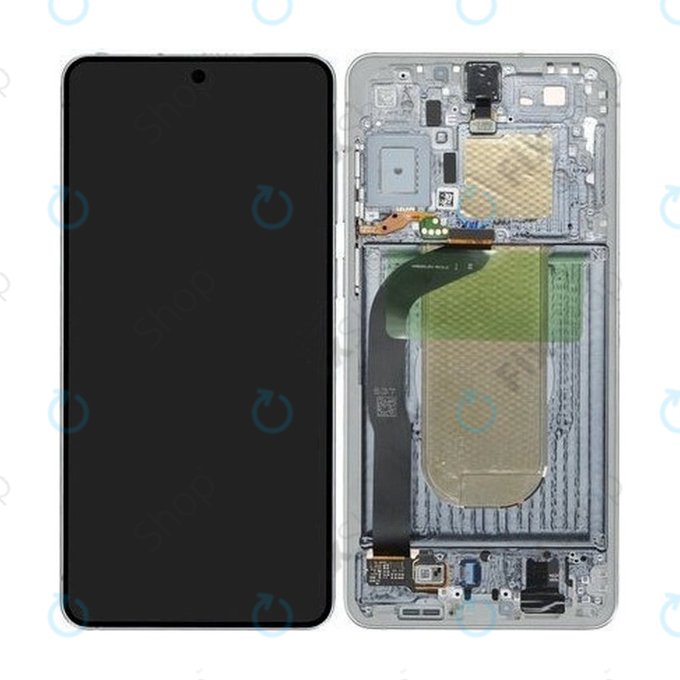 Schermo per Samsung S25 Edge, Titanium Silver, Vetro touch con cornice, GH82-37224A, Genuine Service Pack