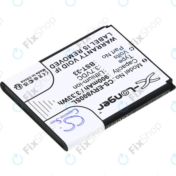 Batteria per Sony Ericsson W595, K790i, K800i, W850i, W900i, W950i, BST-33, Li-Ion, 3.7V, 900mAh, HQ