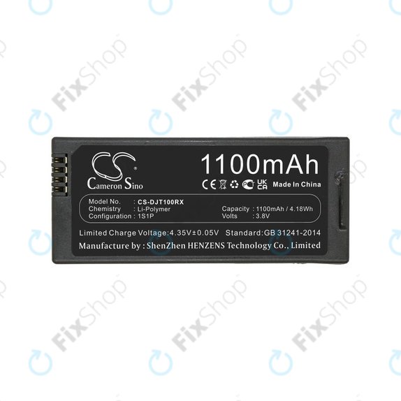 Batteria per DJI Tello, T01, Li-Pol, 1100mAh, 3.8V, HQ
