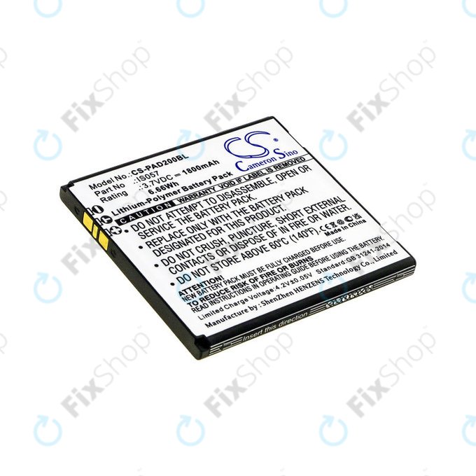 Batteria per Pax myPOS D200, D200T, IS275, D200, IS057, Li-Pol, 1800mAh, 3.7V, HQ