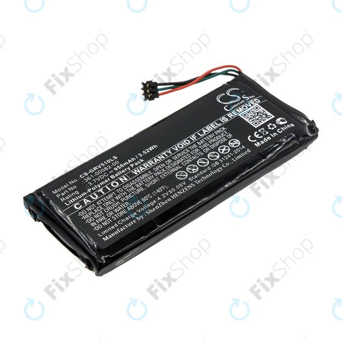 Batteria per Garmin Varia TL, RTL510, Varia RTL501, 361-00082-00, Li-Pol, 950mAh, 3.7V, HQ