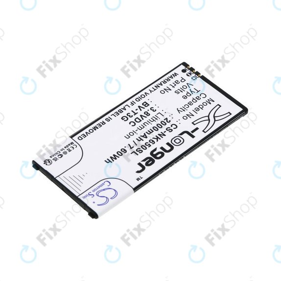 Batteria per Nokia Lumia 650, BV-T3G, Li-Ion, 3.8V, 2000mAh, HQ