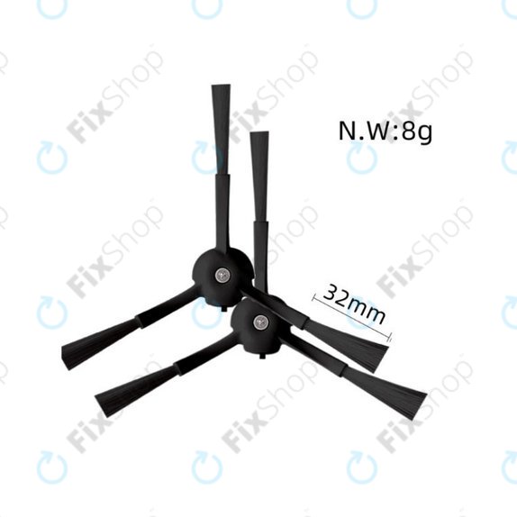 Set di ricambio per Xiaomi RobGoldck S8, S8+, S8 Pro Ultra (1x spazzola principale, 2x filtro, 2x spazzola laterale - Black, 2x panno lavapavimenti, 2x sacchetto raccoglipolvere)
