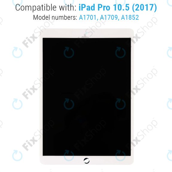 Schermo LCD per iPad Pro 10.5" (2017), White, Vetro touch senza cornice, Refurbished