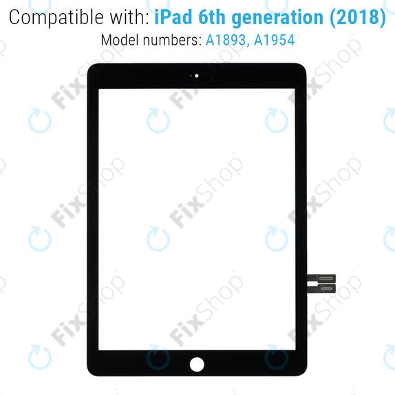 Vetro touch per iPad (6th Gen 2018), Black
