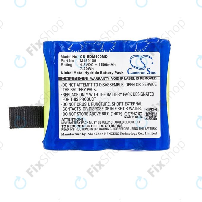 Batteria per Edan Cs-01, Edan H100, Edan H100b, Edan H100n, 4XNR49AA1500P, Ni-MH, 1500mAh, 4.8V, HQ