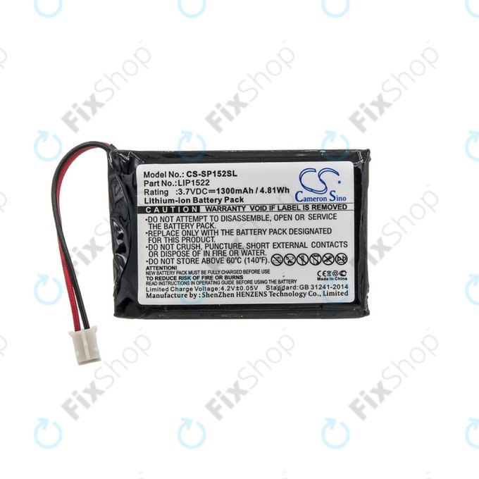 Batteria per Sony Playstation 4, 4 Pro, 4 Slim - Controller, Dualshock 4 LIP1522, 1300mAh, HQ