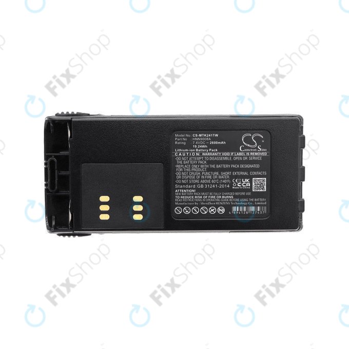 Batteria per Motorola GP, HT, MTX, Pro, HNN9008A, Li-Ion, 2600mAh, 7.4V, HQ