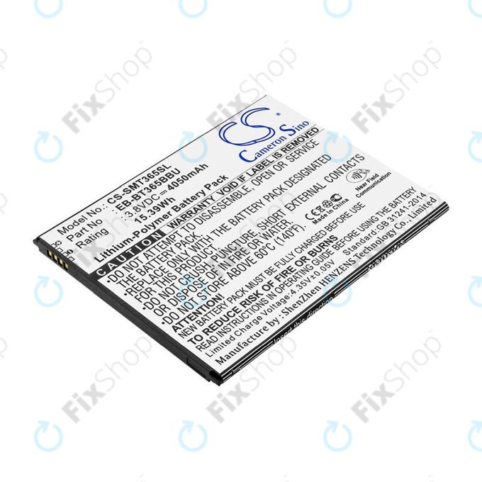 Batteria per Samsung Galaxy Tab Active 2 8.0", EB-BT365BBU, Li-Pol, 3.8V, 4050mAh, HQ