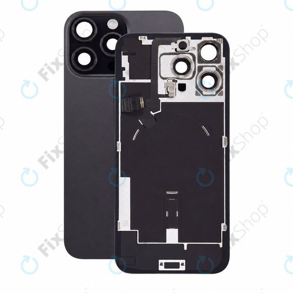 Vetro scocca posteriore per iPhone 16 Pro Max, Black Titanium, Pulled A
