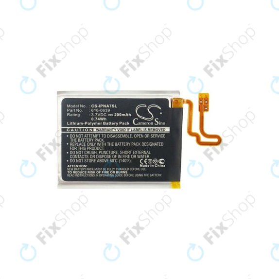 Batteria per iPod Nano (7th Gen), 200mAh, 616-0639, HQ