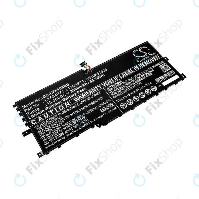 Batteria per Lenovo ThinkPad X1 Yoga 2018, L17C4P71, Li-Pol, 3500mAh, 15.36V, HQ