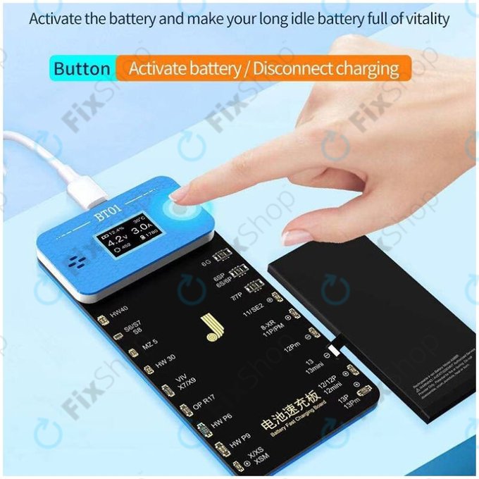 Scheda di ricarica rapida della batteria per iPhone 6 fino a 13 Pro Max, JC BT01
