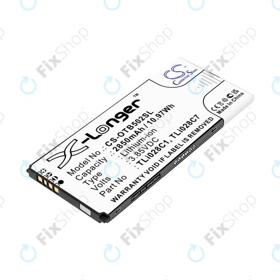 Batteria per Alcatel 1b 2020, Alcatel Ot-5002a, TLI028C1, Li-Ion, 3.85V, 2850mAh, HQ