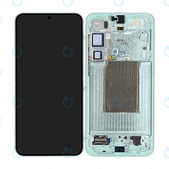 Schermo OLED per Samsung S25 Plus, Mint, Vetro touch con cornice