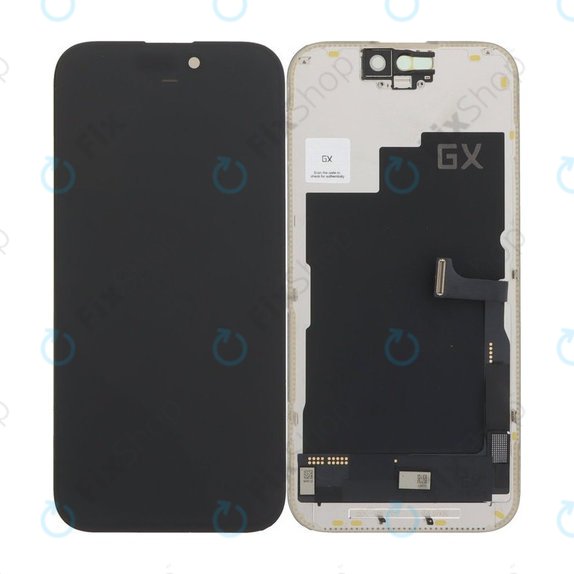 Schermo Hard OLED per iPhone 15 Pro, Vetro touch con cornice, FixPremium