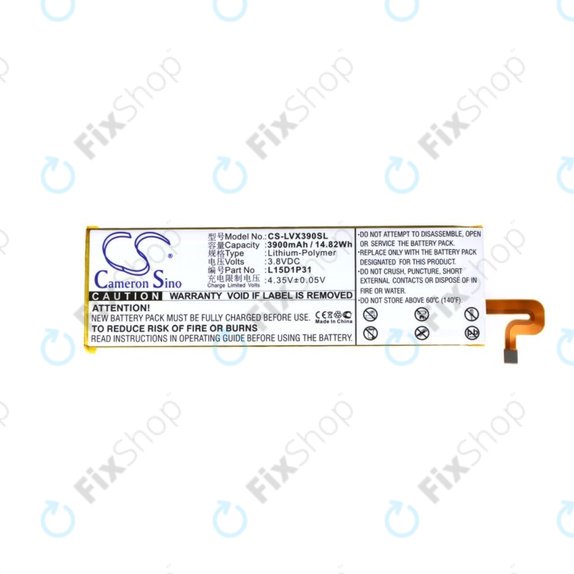Batteria per Lenovo Yoga Tab 3 Pro X90F, L15D1P31, 3900mAh, HQ