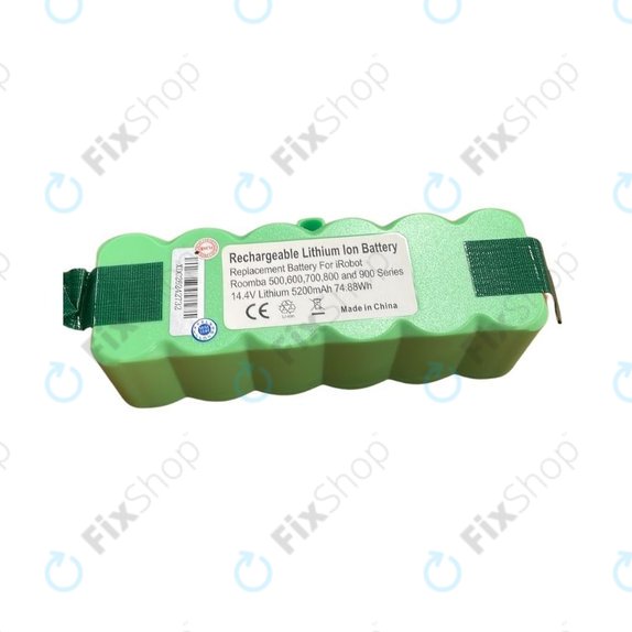 Batteria per iRobot Roomba 600, 700, 800, 900-seriess, 2130LI, 4502233, 4374392, Li-Ion, 5200mAh, 14.4V