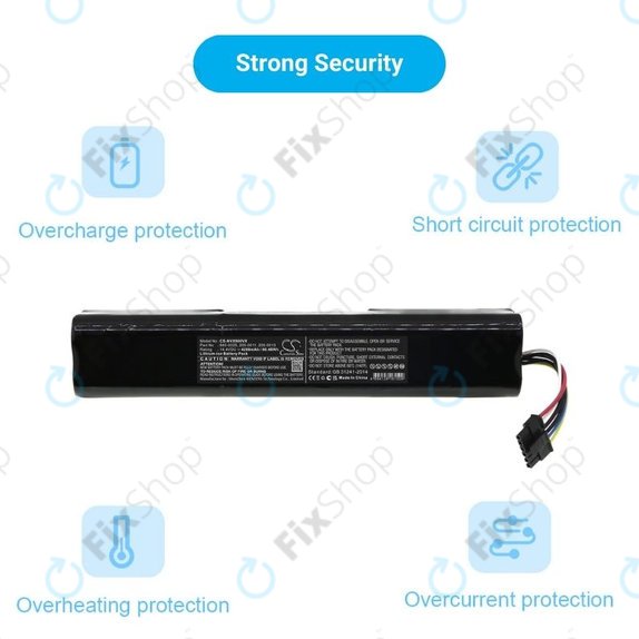 Batteria per Neato Botvac D3, D4, D5, D6, D7-seriess, 945-0225, 205-0011, 205-0013, Li-Ion, 4200mAh, 14.4V, HQ