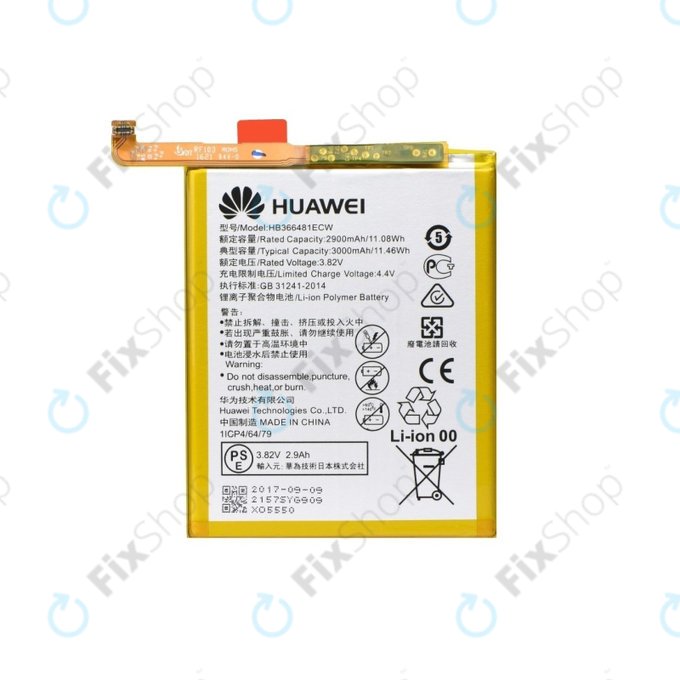Batteria per Huawei P9, P9 Lite, P10 Lite, P20 Lite, P Smart, Y6 (2018), Y6 Prime (2018), Y7 (2018), Y7 Prime (2018), Honor 7A, 8, 9 Lite, HB366481ECW, 24022157, 24022368, 24022333, 24022376 Genu, 300