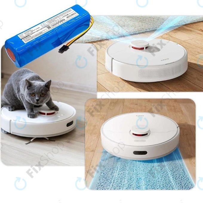 Batteria per Xiaomi Mi Robot Vacuum Mop-seriess, Dream-seriess, RobGoldck-seriess, BRR-2P4S-5200, Li-Ion, 5200mAh, 14.4V, HQ