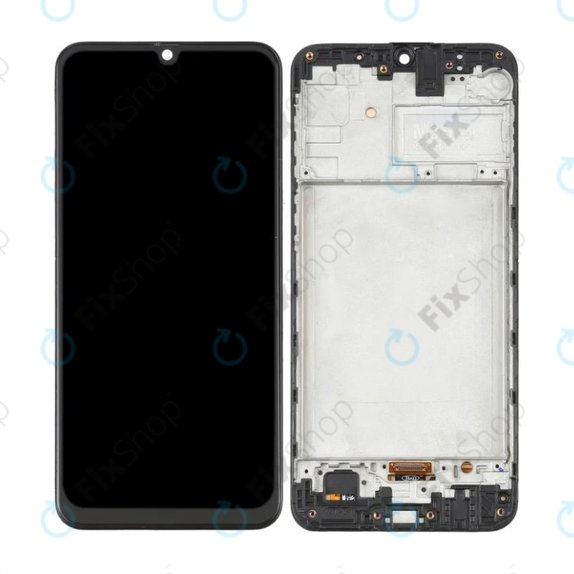 Schermo OLED per Samsung M31 M315F, Space Black, Vetro touch con cornice